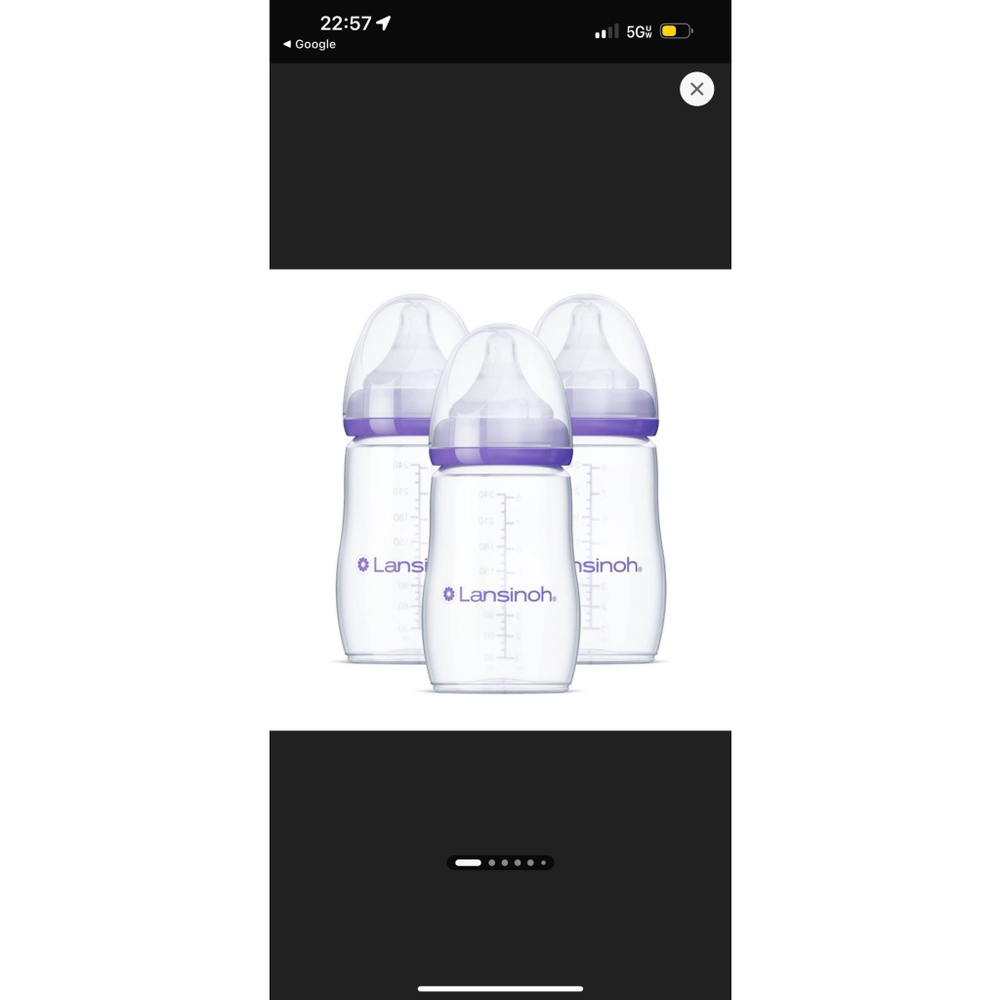 Lansinoh baby bottles new 3 pack